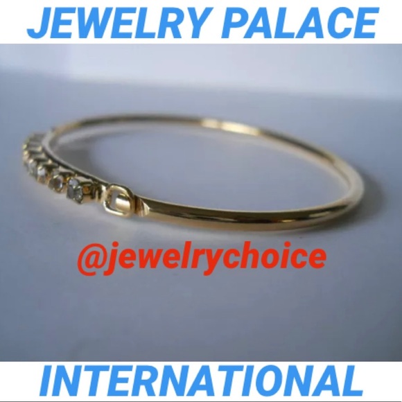 🆕14K Gold Filled Great Sparkling Crystal Bangle. - Picture 2 of 12